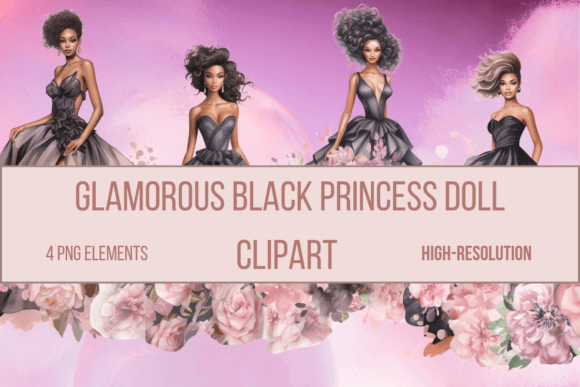 Download Glamorous Black Princess Clipart - Glamorous Collection