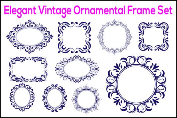 Download Elegant Vintage Ornamental Frame Set - Elegant Collection